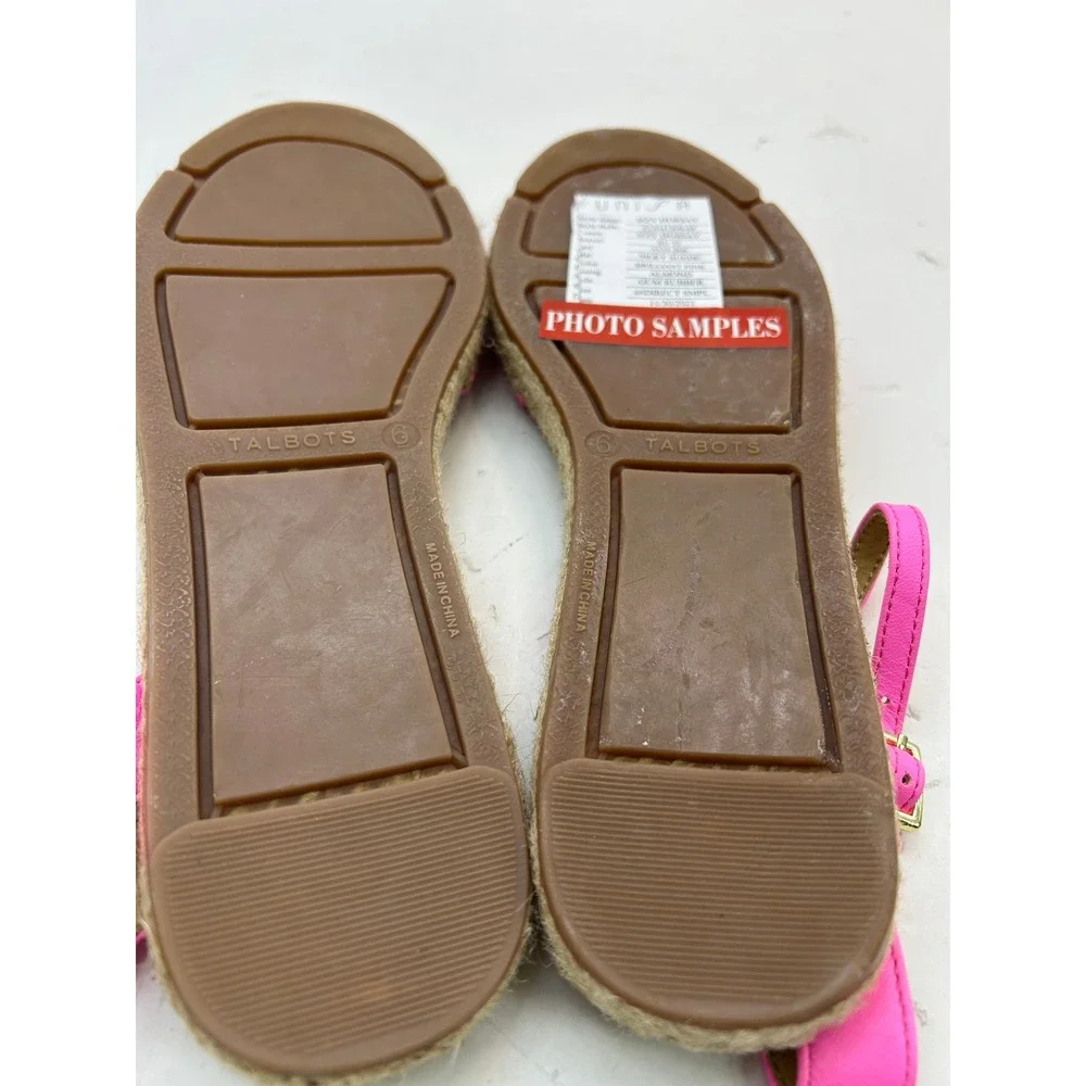 Talbots Izzy DOrsay Espadrille Sandals Womens 6 Pink